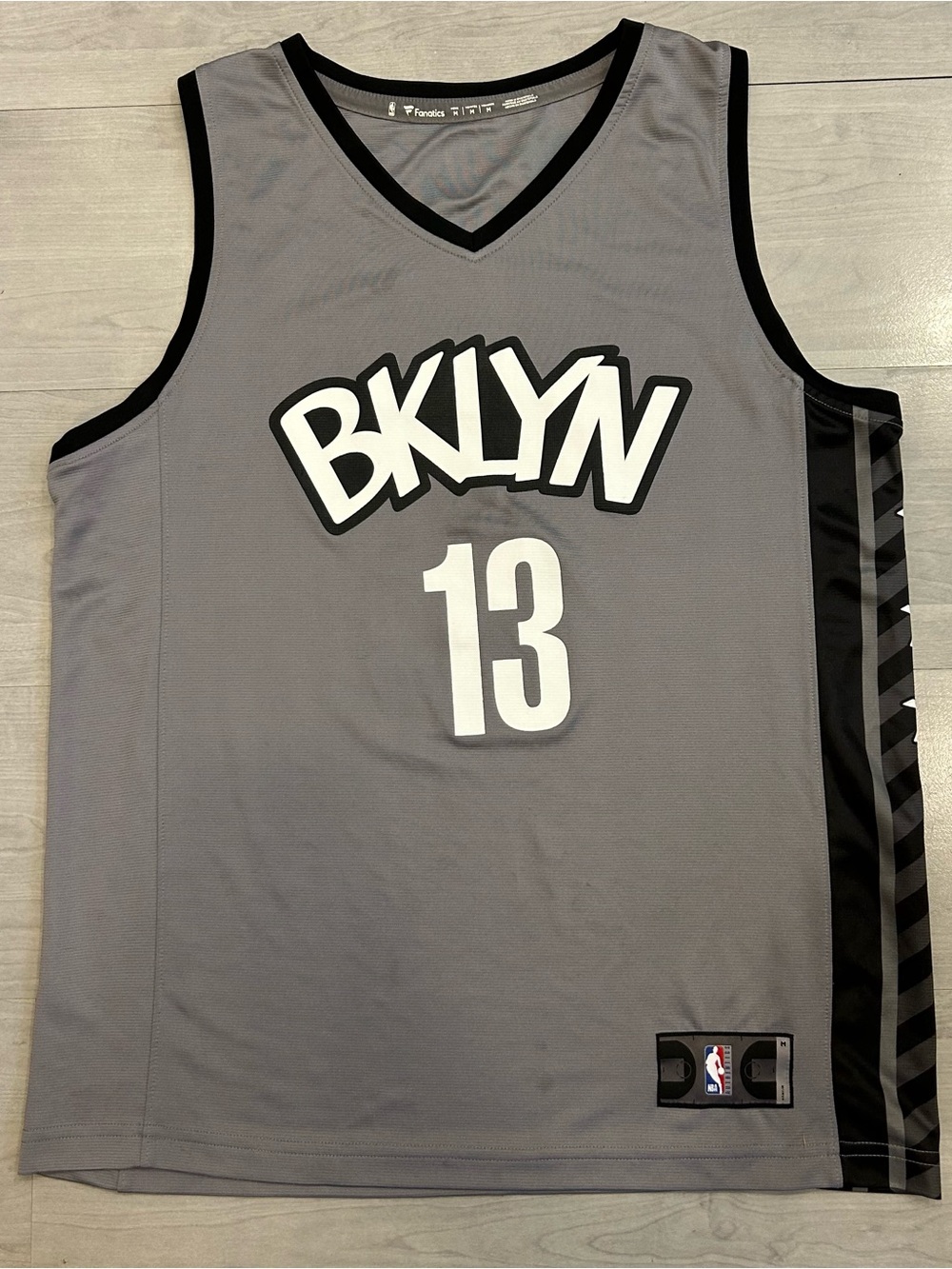 James Harden #13 Nets Fanatics Charcoal Jersey Statement Edition NBA Basketball